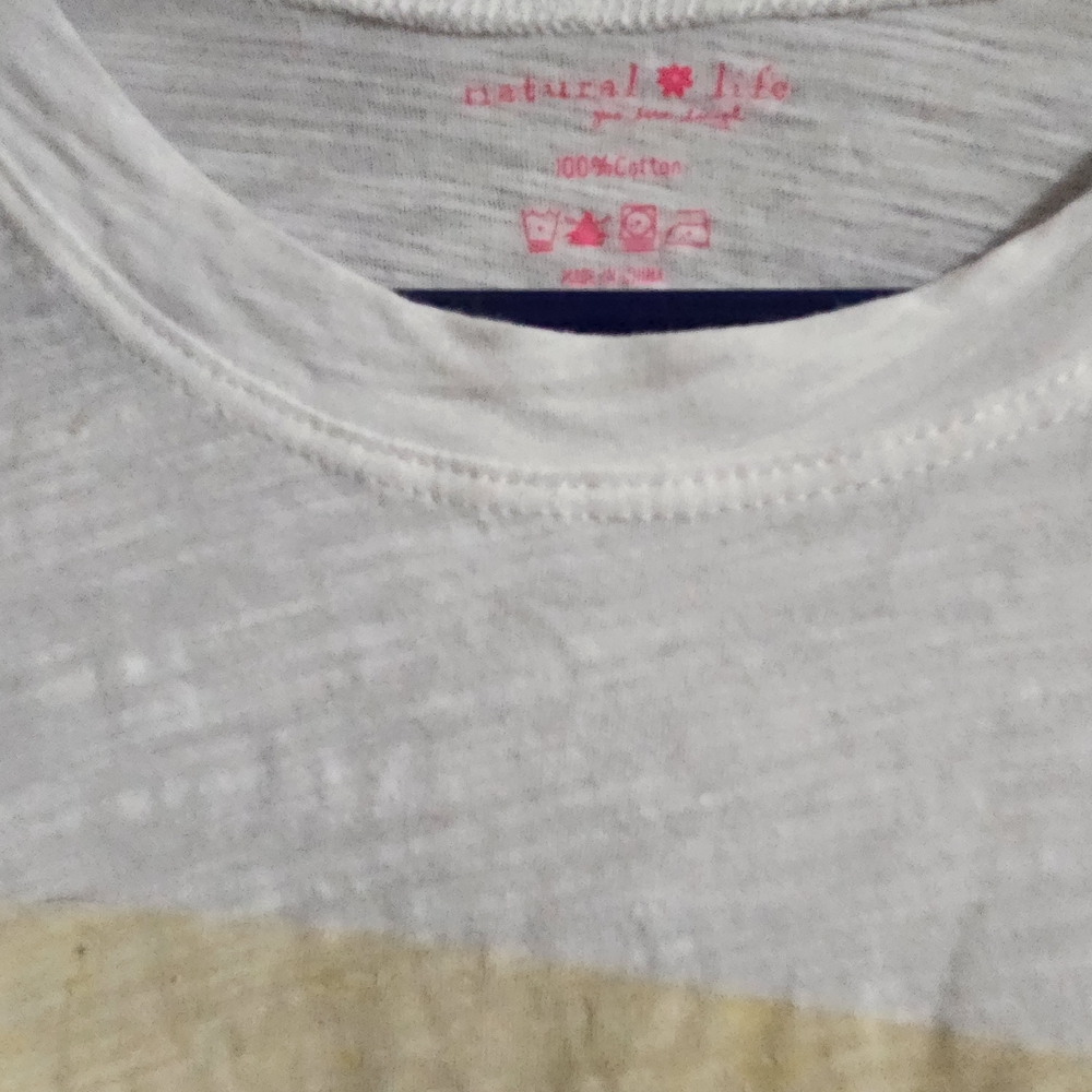 NATURAL LIFE White Short Sleeve Tee